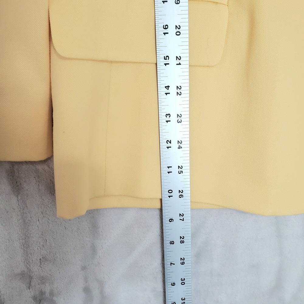Pendleton Skirt & Blazer Set Women's Size 16 Petite 100% Virgin Wool Yellow EUC - Picture 7 of 15